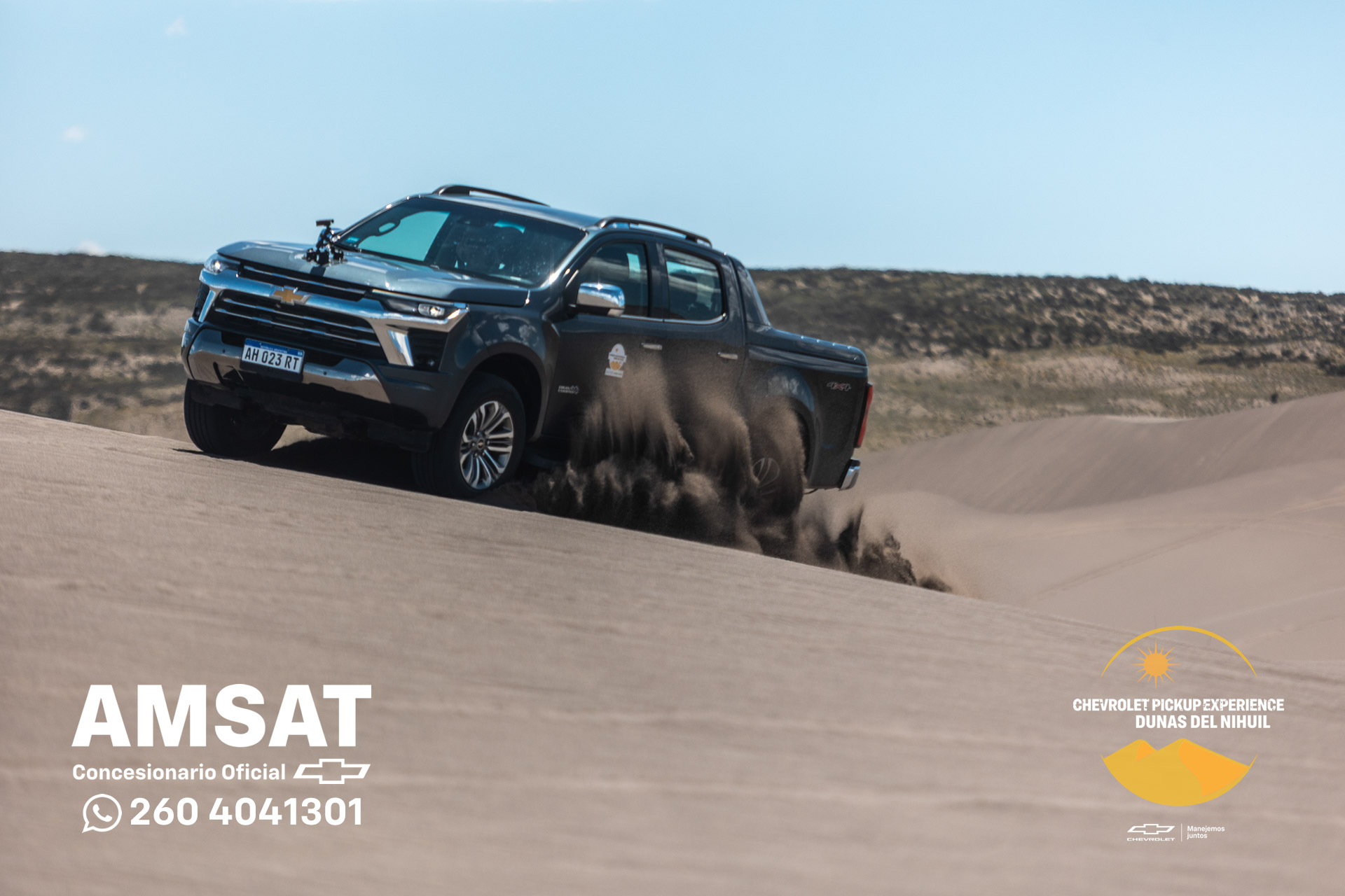 La Chevrolet PickUp Experience de AMSAT dejó la vara muy alta y fortaleció la capacitación de conductores en las dunas de El Nihuil